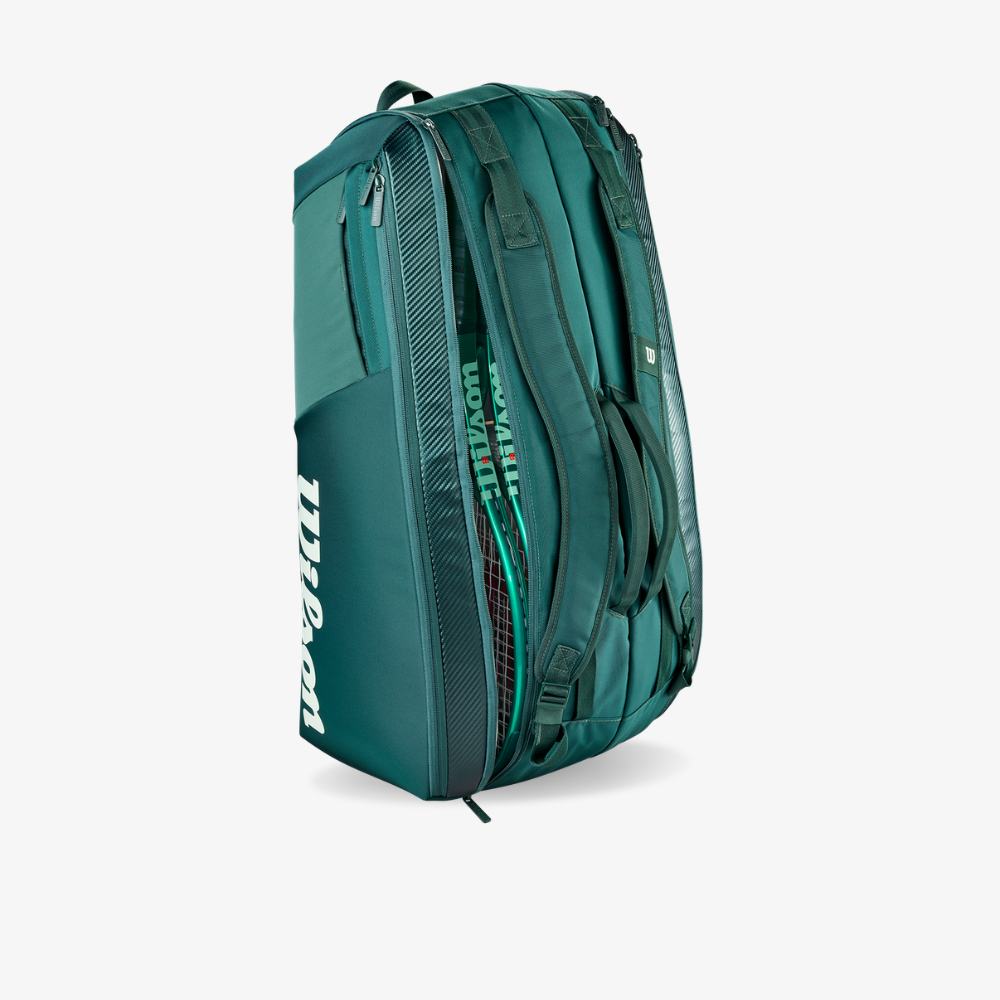 Túi Đựng Vợt Tennis Wilson Blade V10 Super Tour 9 Pack Racket Bag Green WR8056301001 - Ảnh 4