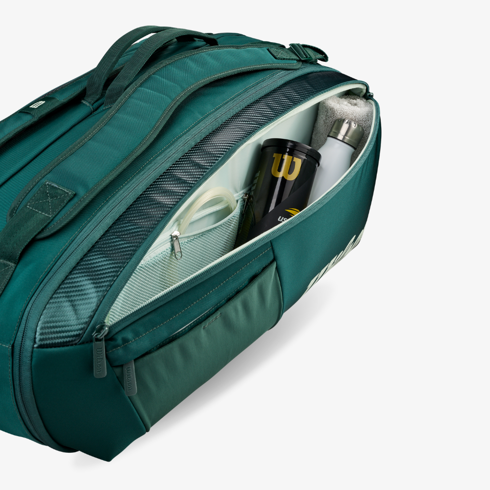 Túi Đựng Vợt Tennis Wilson Blade V10 Super Tour 9 Pack Racket Bag Green WR8056301001 - Ảnh 3